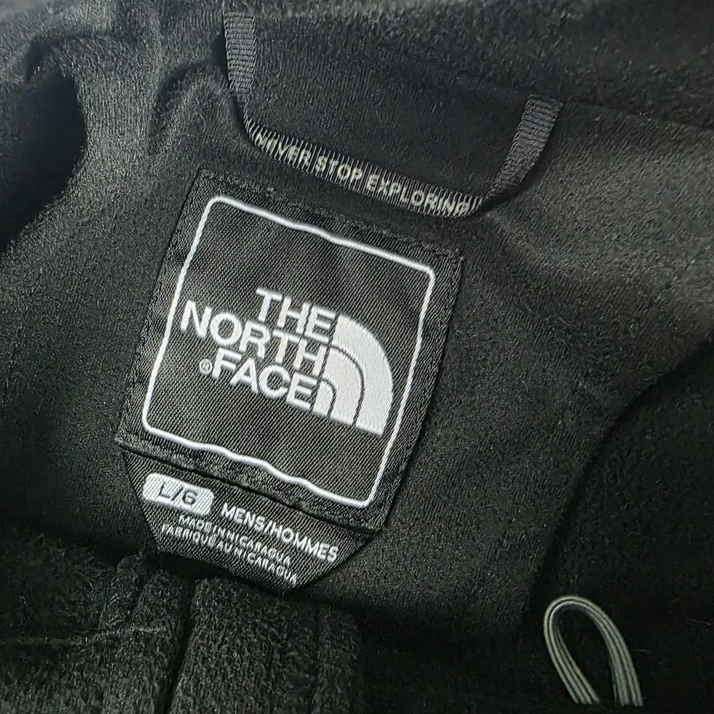 The North Face WindWall Jacket Mens Large Black Full Zip Softshell Fleece Lined